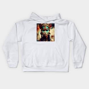 Powerful Egyptian Warrior Woman #9 Kids Hoodie